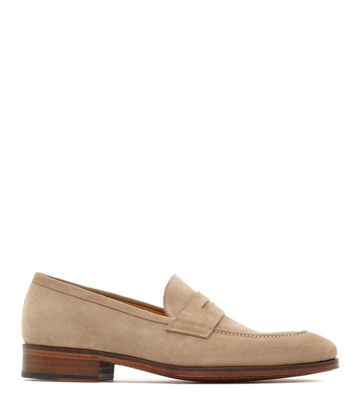 Reiss Cooper - Mens Suede Penny Loafers In Brown, Size 8