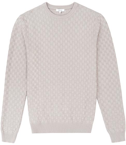 Reiss Prima Check Weave Jumper
