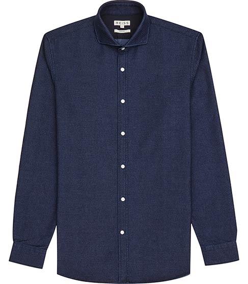 Reiss Fabrizio Cutaway Collar Shirt