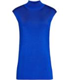 Reiss Gwen - High-neck Knitted Top In Blue, Womens, Size 2