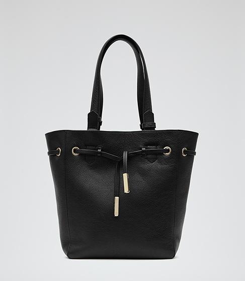 Reiss Orla Small Leather Shopper