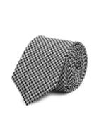 Reiss Leroy - Mens Silk Houndstooth Tie In Black, One Size