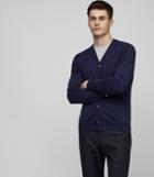 Reiss Hampstead - Wool Cardigan In Blue, Mens, Size S