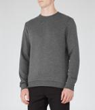 Reiss Stargate - Mens Quilted Sweatshirt In Grey, Size S