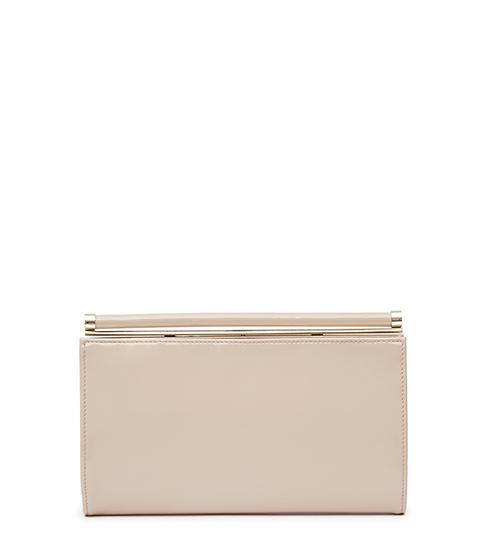 Reiss Christo Glossy Leather Clutch