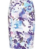 Reiss Demi Skirt - Womens Printed Pencil Skirt In Blue, Size 4