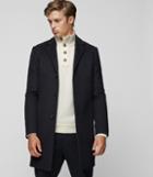 Reiss Gable - Wool-blend Overcoat In Blue, Mens, Size Xs