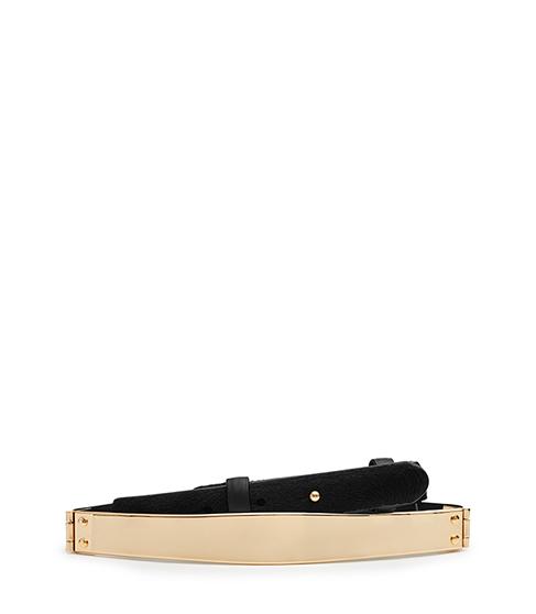 Reiss Shaftsbury Calf-hair And Metal Belt
