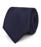 Reiss Theobald - Mens Textured Silk Tie In Blue, Size One Size