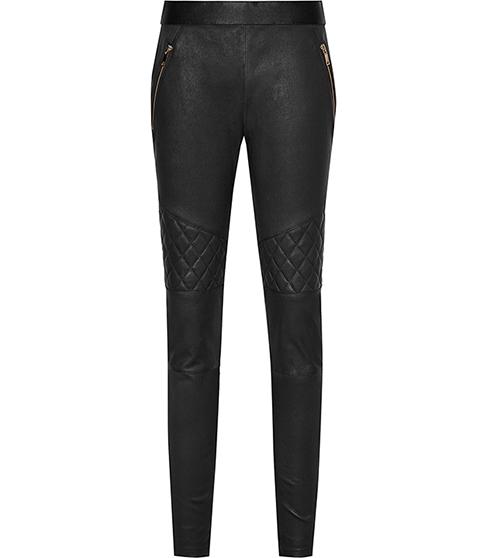 Reiss Drift Leather Biker Trousers