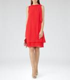 Reiss Aries - Tie-neck Dress In Red, Womens, Size 0