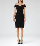 Reiss Haddi - Womens Off-the-shoulder Dress In Black, Size 4