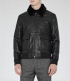 Reiss River - Mens Faux Fur Collar Jacket In Black, Size S