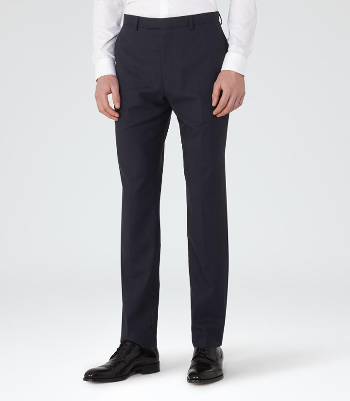Reiss Drifter T - Tailored Trousers In Blue, Mens, Size 28