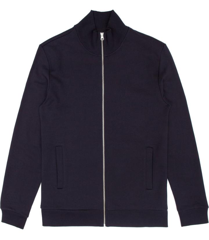 Reiss Molton - Mens Funnel Collar Jumper In Blue, Size Xs