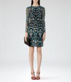 Reiss Alianna - Womens Embroidered Dress In Green, Size 6