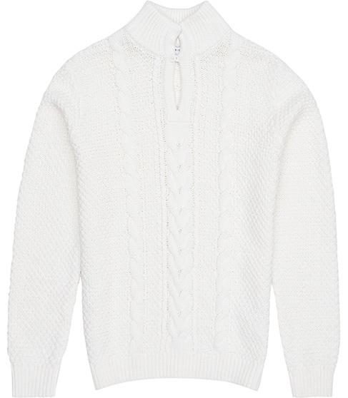 Reiss Rigger Collared Cable Knit Jumper