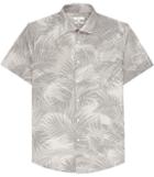 Reiss Palmetta - Mens Palm Print Shirt In Brown, Size Xs