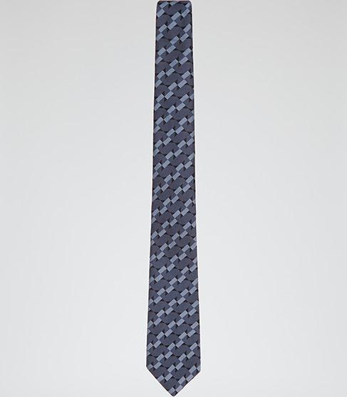 Reiss Flash Geometric Print Tie