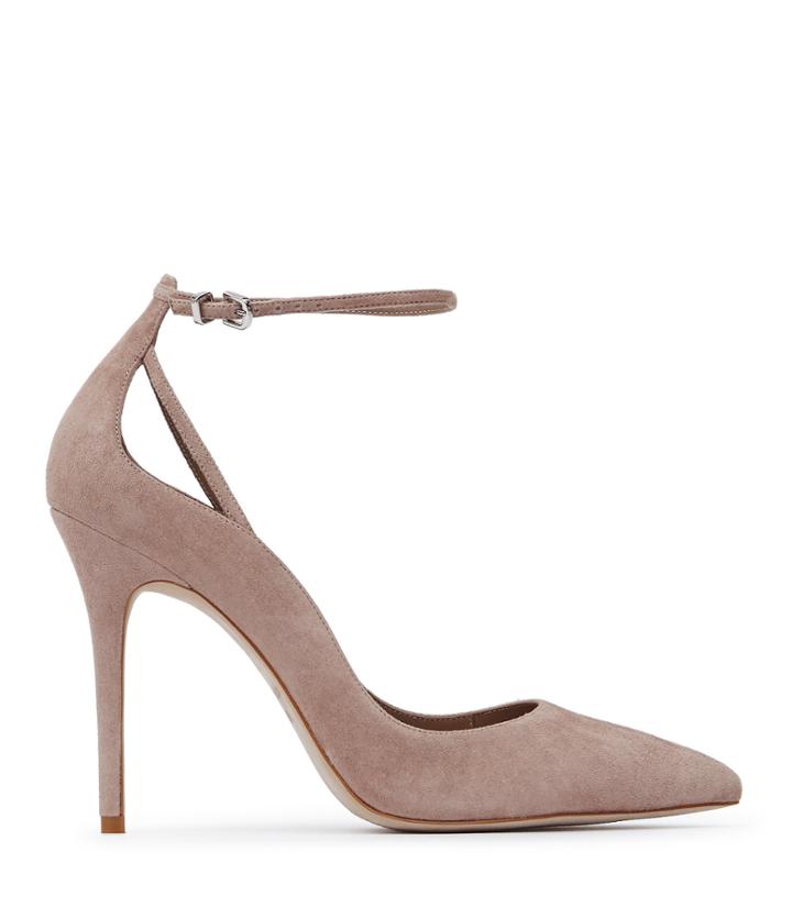 Reiss Leighton Suede - Womens Ankle-strap Shoes In Red, Size 3