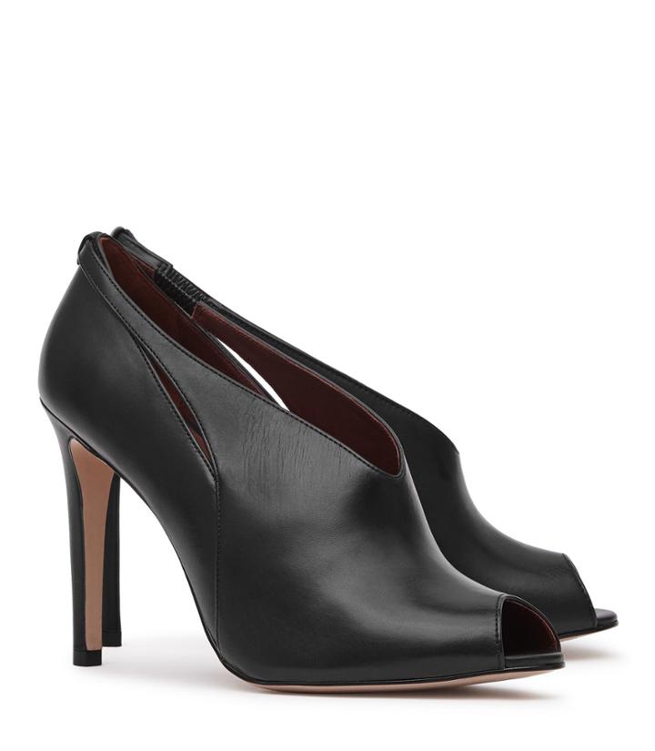 Reiss Dalida - Peep-toe Heels In Black, Womens, Size 6