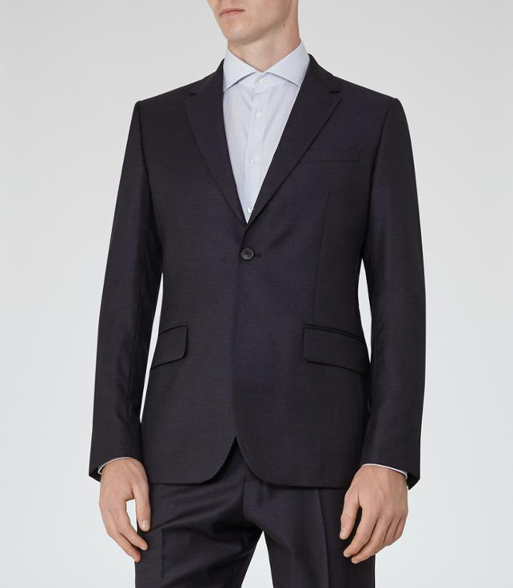 Reiss Myfield B - Mens Wool Blazer In Blue, Size 38