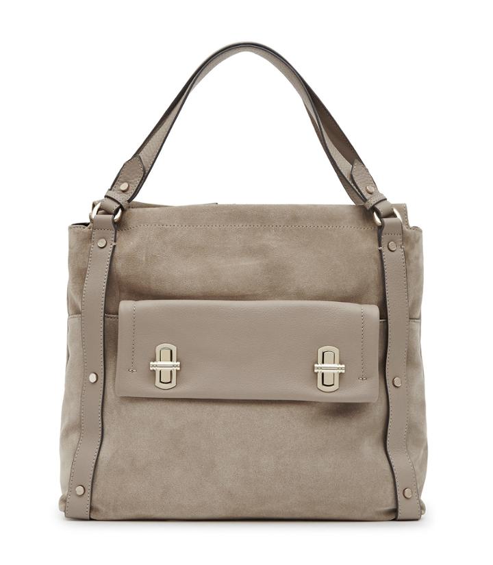 Reiss Lexie - Womens Turnlock-detail Shoulder Bag In White, Size One Size