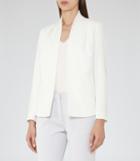 Reiss Sancia - Open-front Jacket In White, Womens, Size 2