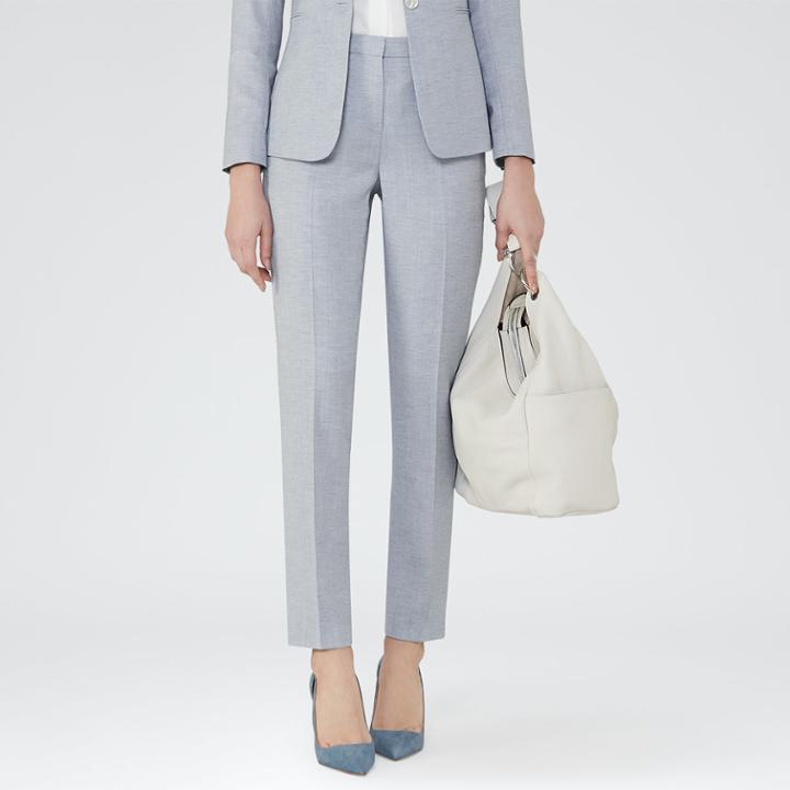 Reiss Wren Trouser - Womens Slim-leg Trousers In Blue