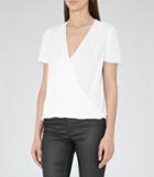 Reiss Bella - Womens Wrap Top In White, Size 6