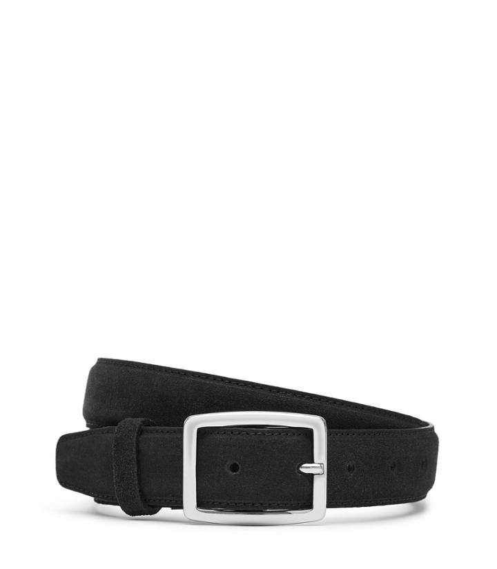 Reiss Nierman - Suede Belt In Black, Mens, Size 30