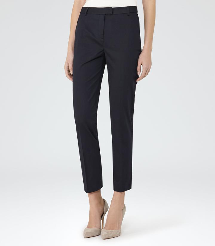 Reiss Atlas - Slim-leg Trousers In Blue, Womens, Size 0