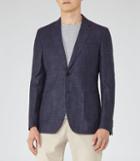 Reiss Montana - Linen And Wool Blazer In Blue, Mens, Size 34