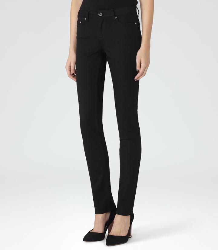 Reiss Carter - Womens Straight-leg Jeans In Black, Size 24