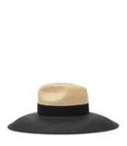 Reiss Athos - Womens Wide-brimmed Straw Hat In Black, Size S/m
