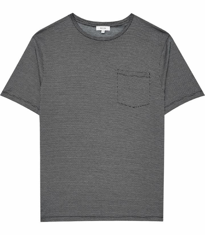 Reiss Dazzle - Mens Micro Print T-shirt In Green, Size Xs