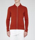 Reiss Jamison - Mens Shawl Collar Zip Cardigan In Brown, Size S
