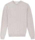 Reiss Prima - Mens Check Weave Jumper In Grey, Size Xs