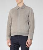 Reiss Holt - Suede Collared Jacket In Grey, Mens, Size Xs