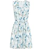 Reiss Frida - Womens Printed V-neck Dress In Blue, Size 4