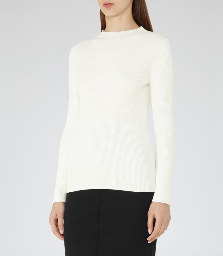 Reiss Duana - Ribbed Top In White, Womens, Size Xs