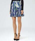 Reiss Nettle - Womens Knife-pleat Mini Skirt In Blue, Size 6