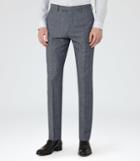 Reiss Morrow T - Mens Wool Slim Trousers In Blue, Size 30