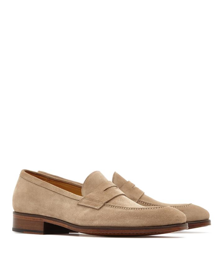 Reiss Cooper - Mens Suede Penny Loafers In Brown, Size 11