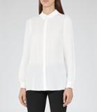 Reiss Fortuna - Womens Silk Shirt In White, Size 6