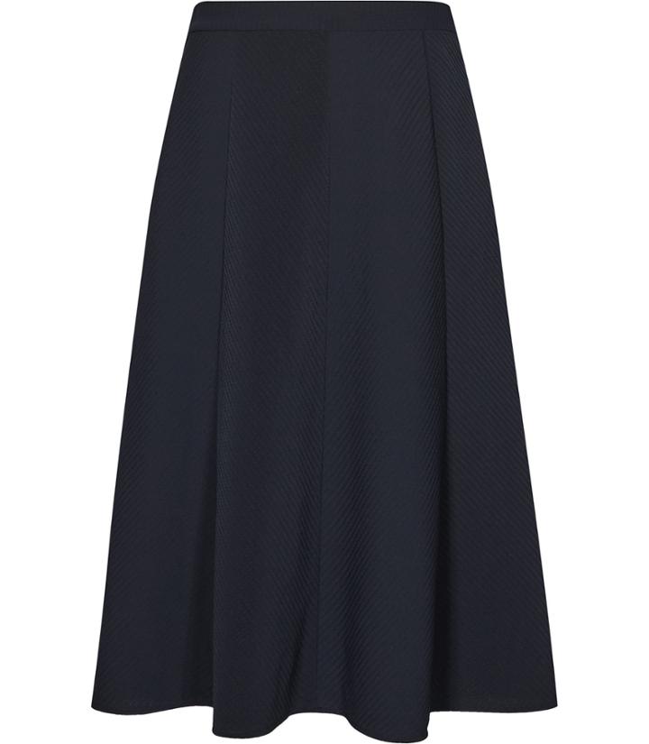 Reiss Bevan - Womens Box-pleat Midi Skirt In Blue, Size 4