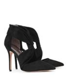 Reiss Donatella - Suede Tie-front Shoes In Black, Womens, Size 6