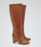 Reiss Andi - Womens Knee-high Leather Boots In Brown, Size 4