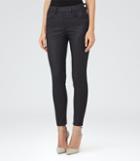 Reiss Hedy Coated - Womens Coated Cropped Jeans In Blue, Size 25