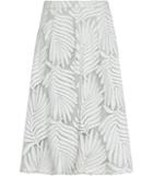 Reiss Hex - Womens Textured Midi Skirt In White, Size 6